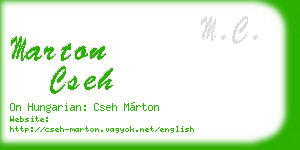 marton cseh business card